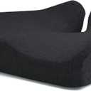 Cushion Lab Patented Pressure Relief Seat Cushion for Long Sitting Hours on Office & Home Chair - Extra-Dense Memory Foam for Soft Support. Car Pad for Hip, Tailbone, Coccyx, Sciatica - Black