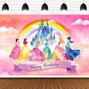 Princess Birthday Party Decorations 6x4ft Princess Party Decorations Princess Backdrop for Girls Birthday Princess Castle Backdrop Princess Decorations for Birthday Party Princess Birthday Banner