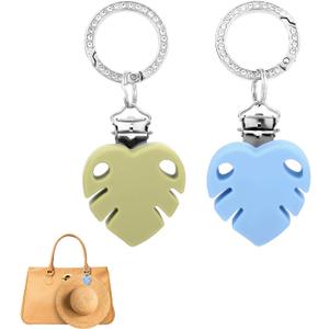 2pcs Silicone Hat Clips for Travel Bags, Anti-Lost Secure Sunhat Holder for Backpack Luggage Bogg Bags Women's Travel Accessories (Leaves)