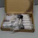 COSIDEA 24 pcs Empty 5ml big brush lip gloss tube black round lipgloss tubes container with big doe foot wand cosmetic packing containers (Clear bottle)