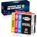 910XL 910 Ink Cartridges High Yield Replacement for HP 910XL Ink Cartridges Combo Pack for HP 910 Ink Work for HP OfficeJet Pro 8020 8010 8025 8035 8028 8030 8015 8018 8022 Printer (4 Pack)