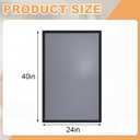 MorningRo Black Snap Poster Frame 40 x 24 Inch Heavy Duty Aluminum with Clear Gloss Overlay with Mounting Hardware Includes 4 Mounting Screws and Drywall Anchors