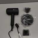 slopehill Professional Ionic Hair Dryer, Powerful 1800W Fast Drying Low Noise Blow Dryer with 2 Concentrator Nozzle 1 Diffuser Attachments for Home Salon Travel (Black)