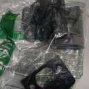 EATAKWARD 12 PCS Door Strike Plate, Black Deadbolt Strike Plate with Srews, Stainless Steel Deadbolt Covers Door Reinforcement Kit