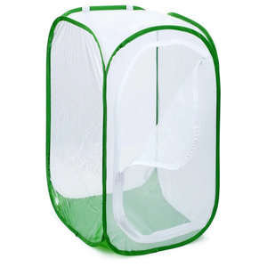 4 Feet Extra Large Monarch Butterfly Habitat, Giant Collapsible Insect Mesh Cage Terrarium Pop-up (White + Green, 28 x 28 x 48 Inches)
