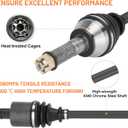 Front Rear CV Axle with Bearing Kit for Polaris Ranger 1000/ XP 2015-2018, Ranger 570 Full Size 2015; Ranger 900 XP Crew 2013-2018; CV Axle Drive Half Shaft Full Set, (Non High Lifter) -4 Set