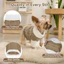 Lorehelina Dog Sweater for Medium Dogs Argyle Cable Knit Turtleneck Pullover Winter Clothes for Boys Girls Stretch French Bulldog Dachshund Corgi Pug Beagle Christmas Pet (L, Brown)