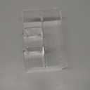 Vowcarol Small Clear Plastic Silverware Caddy Cutlery Holder 7.1 x 4.6 x 3.1 inches 4 Compartments Tableware Storage Box for Napkin, Knife Spoon and Fork Holder