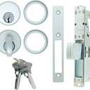 Summit DOORWARE Mortise Cylinder Deadlock Bolt with Keys | Thumbturn Cylinder Adams Rite Replacement Parts | Mortise Lock Replacement Kit for MS1850S Series Locks | Aluminum Finish - 31/32" Backset