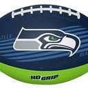 Rawlings NFL Downfield Youth Size Football with 5X HD Grip, Seattle Seahawks