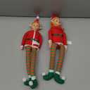 The Original Elf 12" Plush (Boy and Girl) Christmas Elf Doll Set  Poseable Shelf Sitter with Flaxible Dangling Legs  Perfect for Christmas Decorations, Toy Elf for Kids and Elf Tree Topper