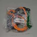 Rope Dog Leash 4 FT: Heavy Duty Leashes with Swivel Lockable Hook Reflective Threads Bungee and Padded Handle - Dog Lead for Large Small Medium Dogs Outside Walking Hiking Orange (4ft*1/2'')