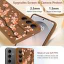 OOK Floral Case for Samsung Galaxy S26 Plus, Cute Cherry Blossom, Brown