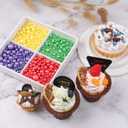 4 x Sprinkles for Cake Decorating, 4.6oz Matte Gold Pearl Sprinkles Mix for Ice Cream, Cupcake, Baking, Cookies, Cake toppings (EXP 08/18/26)