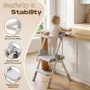 Toddler Step Stool, Kids Toddler Tower Foldable, Pro-A Structure for Maximum Stability, Kitchen Stool Helper with Anti-Drop Structure and Safety Railing, Ultra-Secure, Ideal for Toddlers & Youngsters