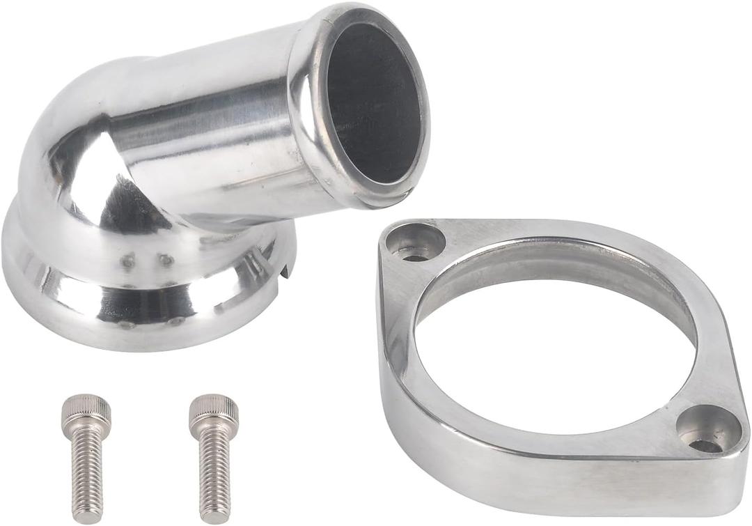 45° Swivel Water Neck Aluminum Polished Thermostat Housing Compatible with Chevy LS1 LS2 LS3 LS7 LS9 LSA L76 L92 Chevy GM Engines Chevy 4.8 L 5.3 L & 6.0 L Engines