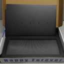 Black Bread Box for Kitchen Countertop - Modern bamboo Bread box with Window Bread Storage Container