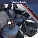 Portable Drink Holder - Foldable Travel Carrier with Reusable Insulated Cofee Cup, 2 Cup Holder, Free Your Hands (Dark Gray)