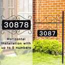 Metal Address Sign, Home Address Plaque, Address Post Sign Double-Sided, Street House Numbers for House Home Street Garden Yard (44" Pole)