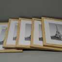 upsimples 8x10 Picture Frame Set of 5, Display Pictures 5x7 with Mat or 8 x 10 Without, Wall Gallery Photo Frames, Natural