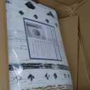 BESTSWEETIE 9x12 Area Rugs for Living Room Washable Moroccan Farmhouse Neutral Geometric Low Pile Non-Slip Soft Print Pattern Rug for Bedroom Kitchen Dining Room Entryway Black/Brown