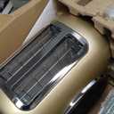 Roter Mond 2 Slice Toaster Smart Touch Screen, Retro Stainless Steel Bread Toaster with Digital Timer, Sleep Mode, Bagel, Cancel, and Defrost Functions, 6 Bread Types and Shade Settings, Gold