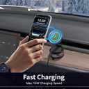 Mag-Safe Car Mount Charger for iPhone, 15W Magnetic Wireless Fast Charging for Car 360 Adjustable Magnetic Phone Holder Compatible with iPhone 17 16 15 14 13 12 11 X/XS, Samsung S23 Ultra S22 S21 S20