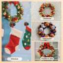 Wreath Hanger for Front Door, Heavy Duty Suction Cup Reef Hook for Glass Window/Over Door/Outdoor, Christmas/Thanksgiving/Halloween/July 4th/Easter/Valentine/Fall/Summer/Spring