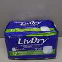 LivDry Adult M Incontinence Underwear, Overnight Comfort Absorbency, Leak Protection, Medium, 17-Pack