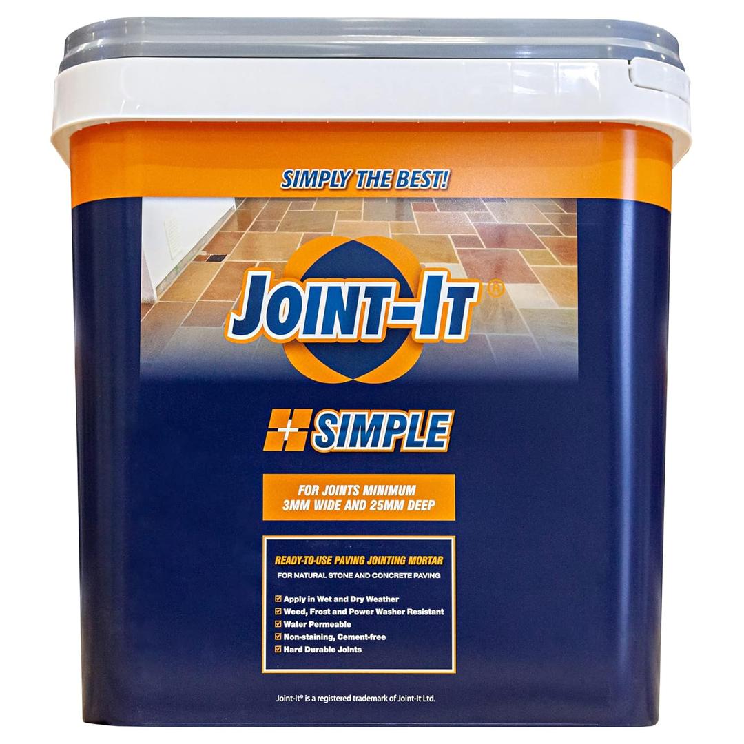 Joint-It Simple Grey Better Polymeric Sand Alternative, Haze-Free Patio Jointing Sand for Flagstones and Pavers, Wet Application Paver Joint Sand 44lbs, Grey