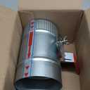 4 Inch HVAC Duct Backdraft Damper, Galvanized Iron Manual Volume Damper with Sleeve, Adjustable Airflow Control for Range Hoods, Fans, Pellet Stove Pipes, Dryer Vents (1 Pc)