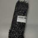 Thomas & Betts TY525MX 7" Black Cable Ties, 50 lb Tensile Strength, Stainless Steel Barb and Infinite Locking Positions, Weather and UV Resistant Nylon for Indoor and Outdoor Use, 100 Pack