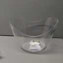 Large Ice Bucket for Parties, 8L Drink Bin, Clear Champagne Bucket, Mimosa Bar Supplies, Wine Bucket Chiller for Parties, Party Beverage Tub, Holds 2-4 Standard Sized Wine or Champagne bottles on ice.