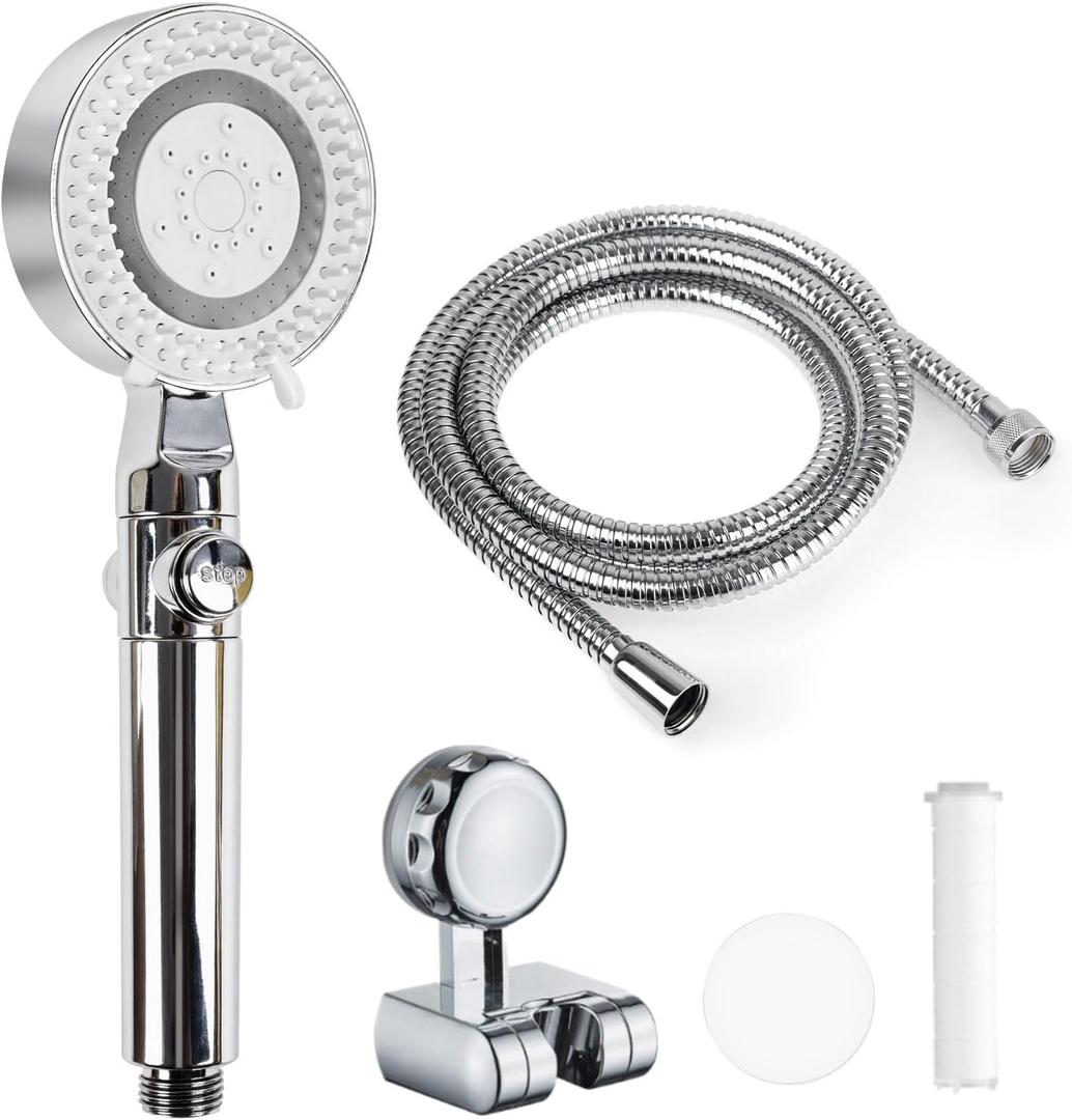 RV Shower Head with Hose, High Pressure 5 Mode Shower head Replacement, for RV/Campers, Travel Trailer, Motorhome for Water Saving,Pause function Filter cotton LYHS-411