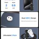 iPhone 16 15 Car Charger[Apple MFi Certified],40W Dual USB C Car Charge Adapter Fast Charging for iPhone16 15 Pro/16 15 Pro Max Plus,6FT USB C to USB C Cable for iPad Pro,Galaxy S24/S23-Black+White