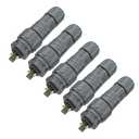 AOHUA IP68 Waterproof Connector (5-Pack), M16 2-Pin Industrial/Aviation Connector, (300V/10A) Male Plug & Rear Female Panel Mount for Outdoor Electrical Wire Range 4.5-7.5mm, CE, UL, TUV, ROHS