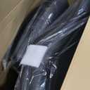 La-Z-Boy Delano Big & Tall Executive Office Chair, Ergonomic Mid-Back with Body Pillow Lumbar Support, ComfortCore with Memory Foam Cushion, Mahogany Wood Arms and Swivel Base, Bonded Leather, Black