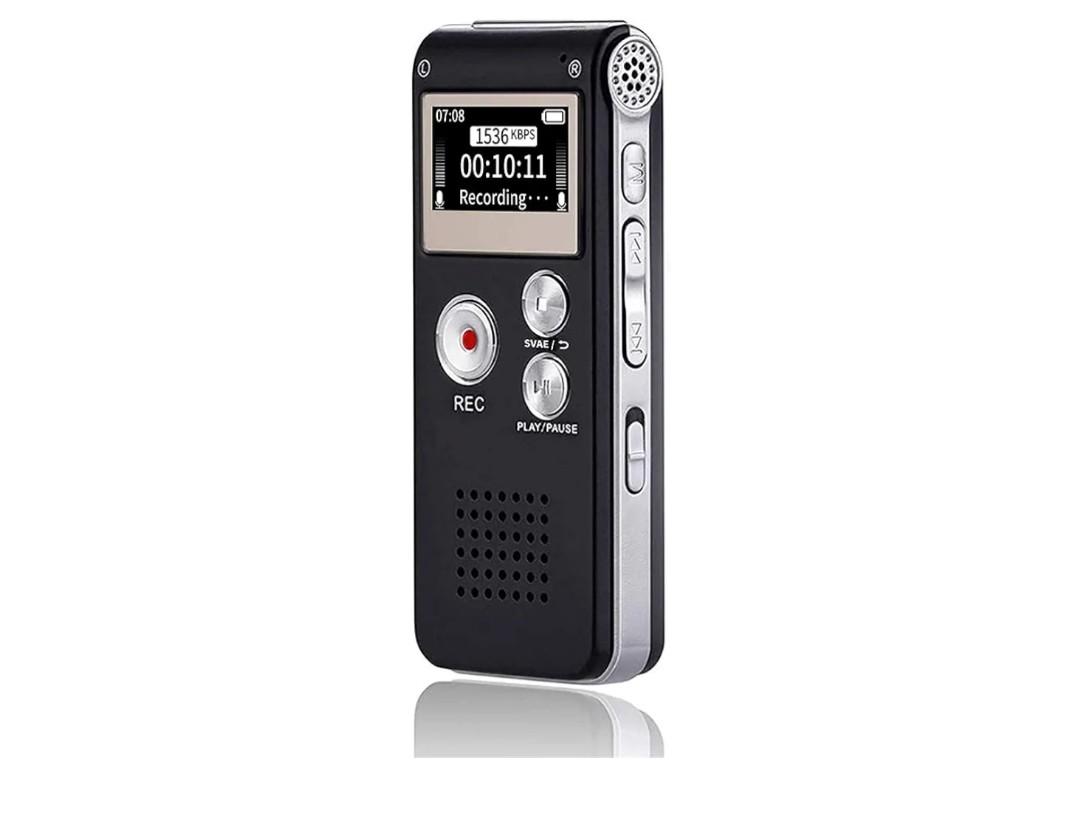 Digital Voice Recorder 16GB Voice Recorder with Playback for Lectures - USB Rechargeable Dictaphone Upgraded Small Tape Recorder Device