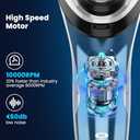 SweetLF Electric Razor for Men with Pop-Up Trimmer, IPX7 Waterproof Electric Shaver, Rechargeable Cordless Shavers for Men, Type-C, 120Mins Runtime, Plug & Play, Blue