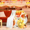 Buryeah 4 Pcs 50 x 60 Inch Thanksgiving Fall Throw Blanket Warm Soft Pumpkin Maple Autumn Plush Blanket Flannel Fleece Throw for Couch Chair Bedroom Picnic Home Decoration