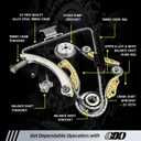 2.4 Ecotec Timing Chain Kit W/Tensioner 12680750 Compatible with 2010-2015 Chevy Equinox Malibu, GMC Terrain, Buick Verano Regal Lacrosse 2.4L 2.2 2010-2015 Replace# 94201S Cadena de tiempo