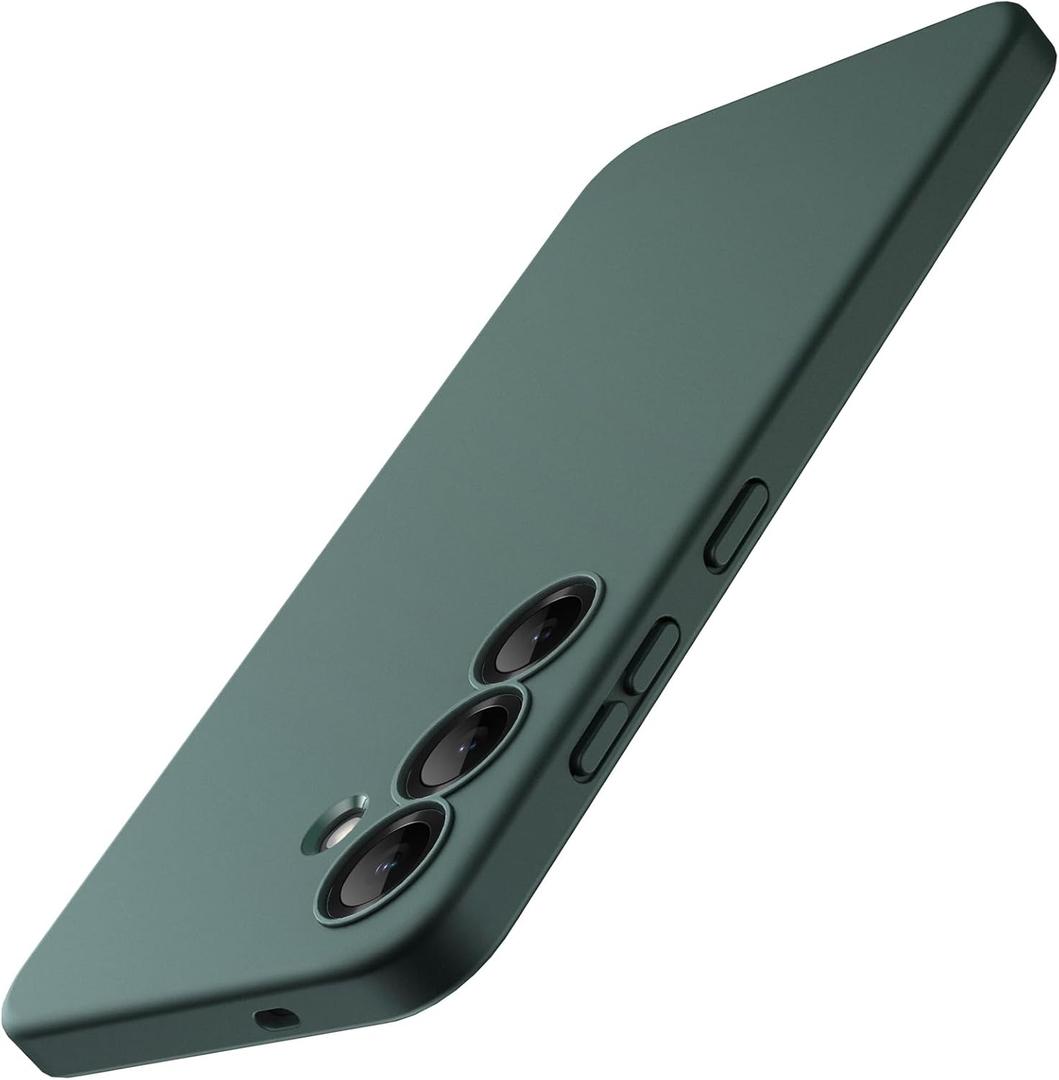 JETech Slim Fit Case for Samsung Galaxy S25 5G, Camera Lens Full Protection, Soft TPU Thin Protective Phone Cover with Matte Finish, Shockproof (Midnight Green)