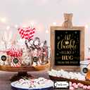 49 Pcs Hot Chocolate Bar Decoration Kit Hot Chocolate Bar Table Signs, Folding Labels, Large Black Gold Coffee Cup Tags Stickers,Cocoa Banner, Party Supplies for Christmas, New Year, Chocolate Party