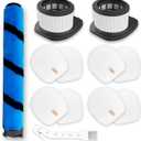 Leemone Kucbraly IZ462H Filter Replacements for Shark IZ462H IZ483H IZ482H IZ440H Vertex Cordless Stick Vacuum Cleaner, 2 Filters, 4 Foam & Felt Filters, 1 Brushroll, Part: XHF161H & 617FJ140, 12 Pack