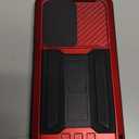 Compatible with Samsung Galaxy S25 Ultra Metal Case with Screen Protector Slide Camera Cover Kickstand Full-Body Rugged Durable Military Aluminium Heavy Duty Dustproof Drop Case for Man Red