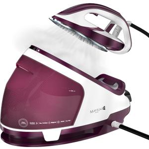 Martisan Digital Steam Generator Iron for Clothes, 1800W Strong Power, 8 Bar Max Pressure, 1.9L Water Tank, 550g/min Steam Burst, Smart Auto Off, Ceramic Soleplate, Fast Wrinkle Removal, Purple