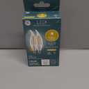 GE LED+ Dusk to Dawn LED Light Bulbs, Automatic On/Off Outdoor Security Lights, Soft White, E12 Candelabra Base (2 Pack)