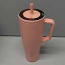 40oz Tumbler with Handle and Straw | 100% Leakproof Insulated Water Bottle Tumbler with Lid and Flexible SoftSip Straw | Made of Stainless Steel | Cup Holder Friendly, Light Pink