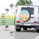 17 Inch Spare Tire Cover Weatherproof Sun Protection Wheel Tire Cover Universal Fit Trailers RV SUV Truck Camper Travel