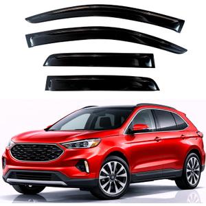 KPY Rain Guards Fit for 2015-2025 Ford Edge, Out-Channel Window Visors Vent Wind Deflectors 4PC, Car Accessories for 15-25 Edge